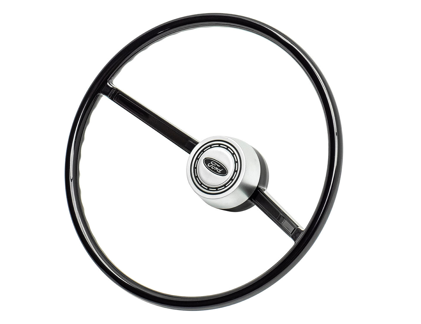14 3/4\" Grant Steering Wheel – Black With Blue Oval, Fits 1970-1977 Ford Bronco, Van, Pickup (Performance Style)