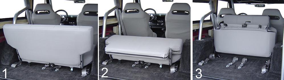 Black Vinyl Denim Fold & Tumble Seat