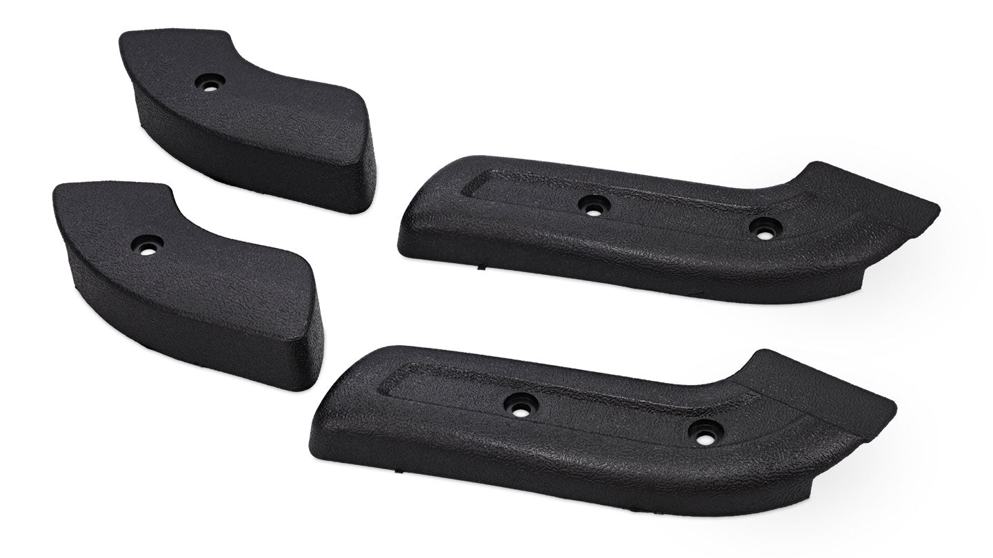 Front Seat Hinge Covers, Black, 1968-77 Ford Bronco