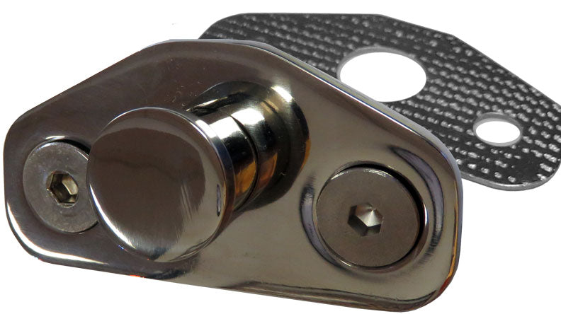 Door Striker Post - Round, Stainless, 66-67