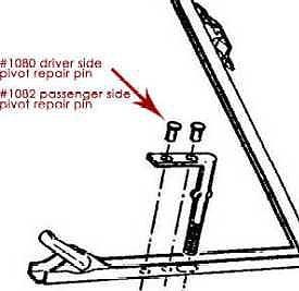 Passenger Vent Window Pivot Repair Pin, 1966-77 Ford Bronco