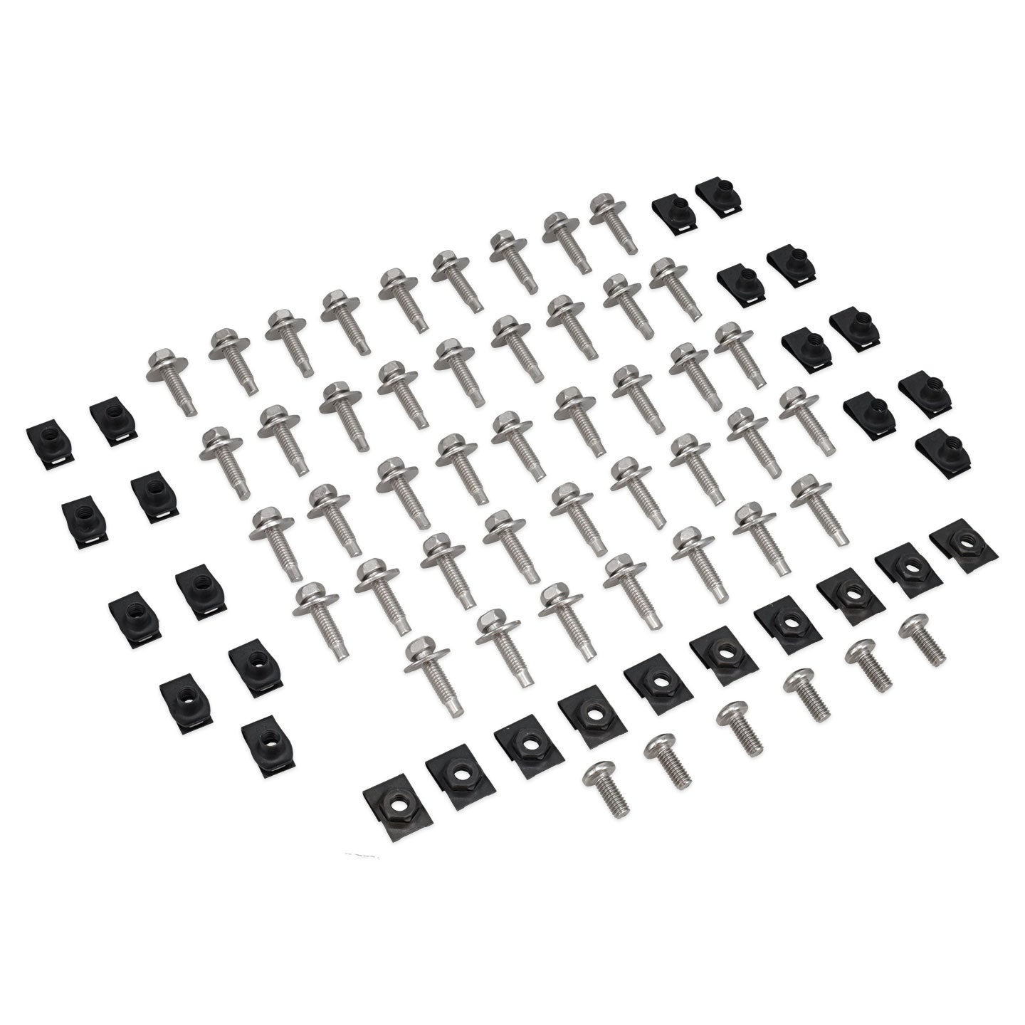 Stainless Fender and Grille Bolt and Clip Kit, 1966-77 Ford Bronco