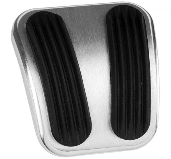 Billet Aluminum Emergency Brake Pedal Pad w/Rubber Grips, 66-77 Ford Bronco