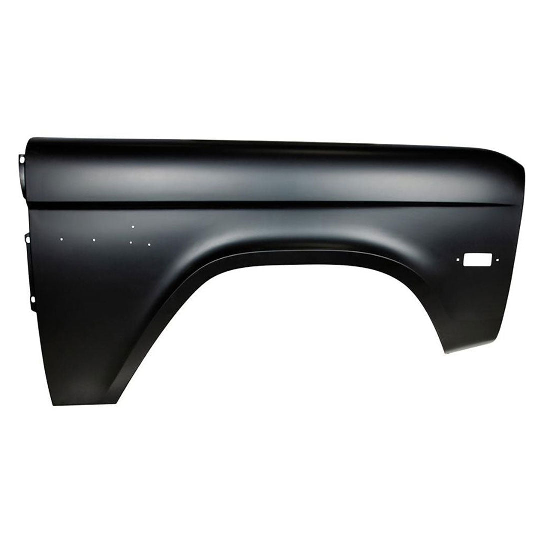 Passenger Front Fender with Emblem Holes and Marker Light Cut Out, 1970-77 Ford Bronco
