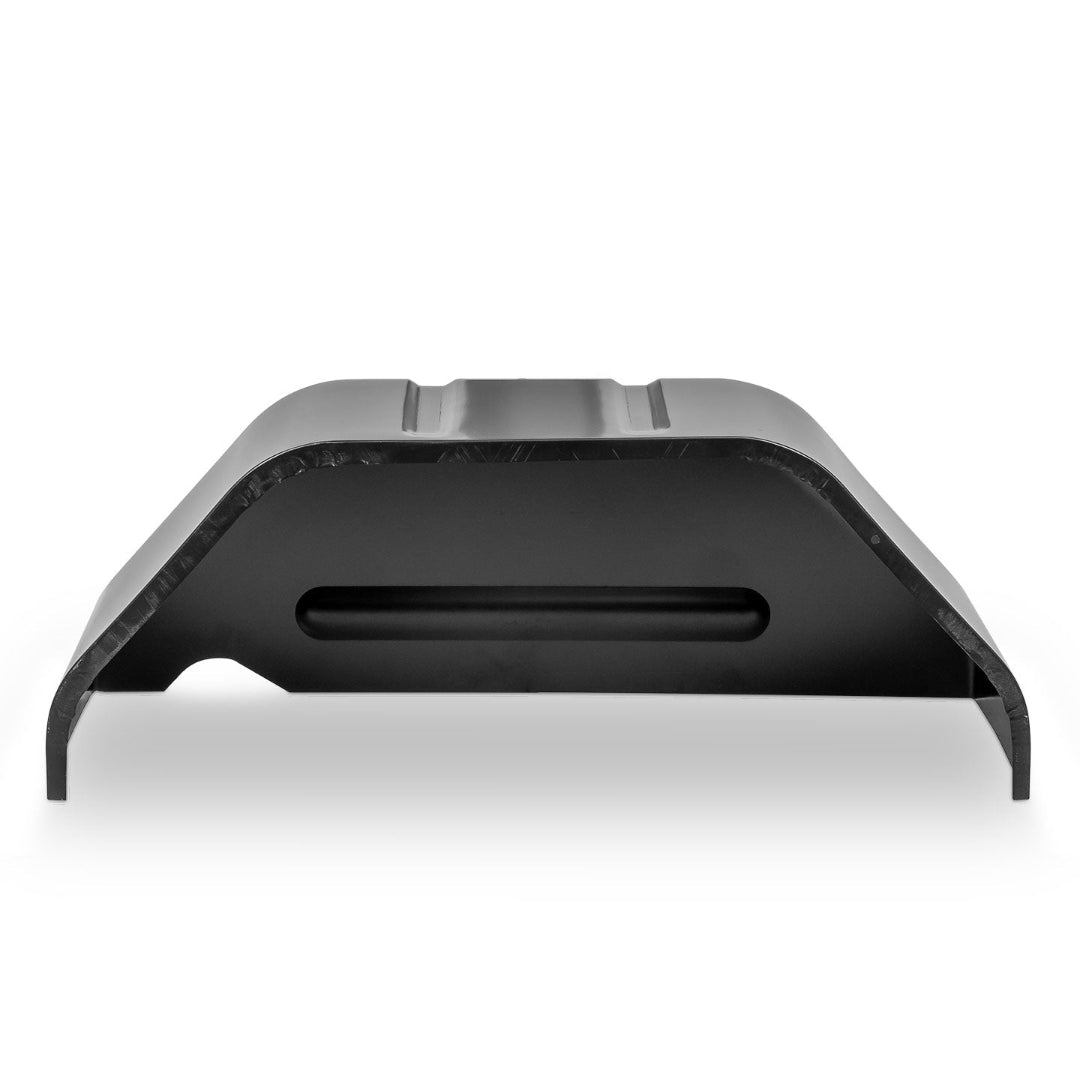 Bronze inner wheel well tub for classic Ford Bronco, rear passenger side view
