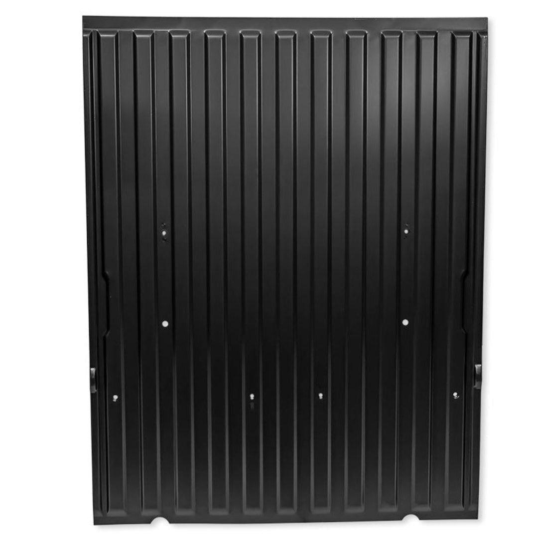 OE-style steel bed floor repair panel for 1966-77 Ford Bronco, side view
