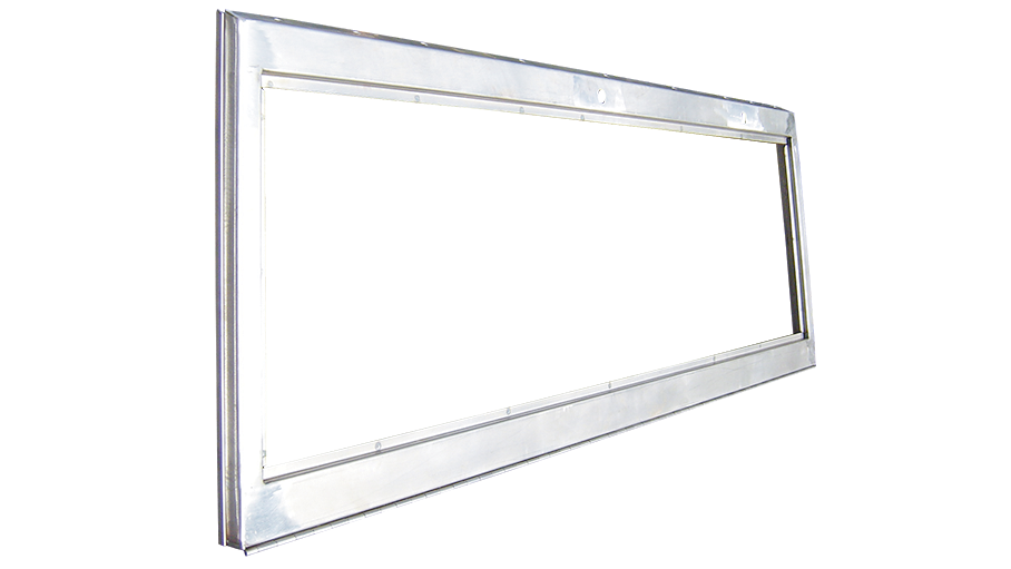 Stainless Windshield Frame w/Hinge, 1966-77 Ford Bronco