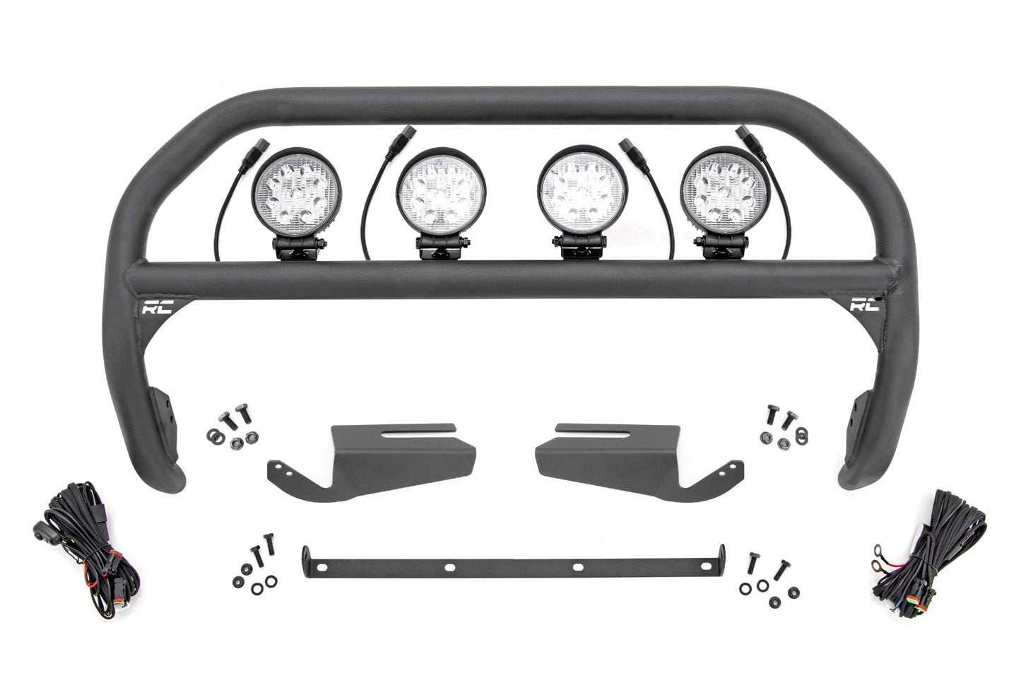 Nudge Bar w/Quad 4” Round LED for OE Modular Bumper - 21-24 Bronco