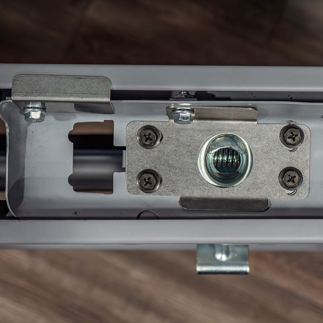 Stainless steel hood and safety latch guard set for classic Ford Bronco, front view
