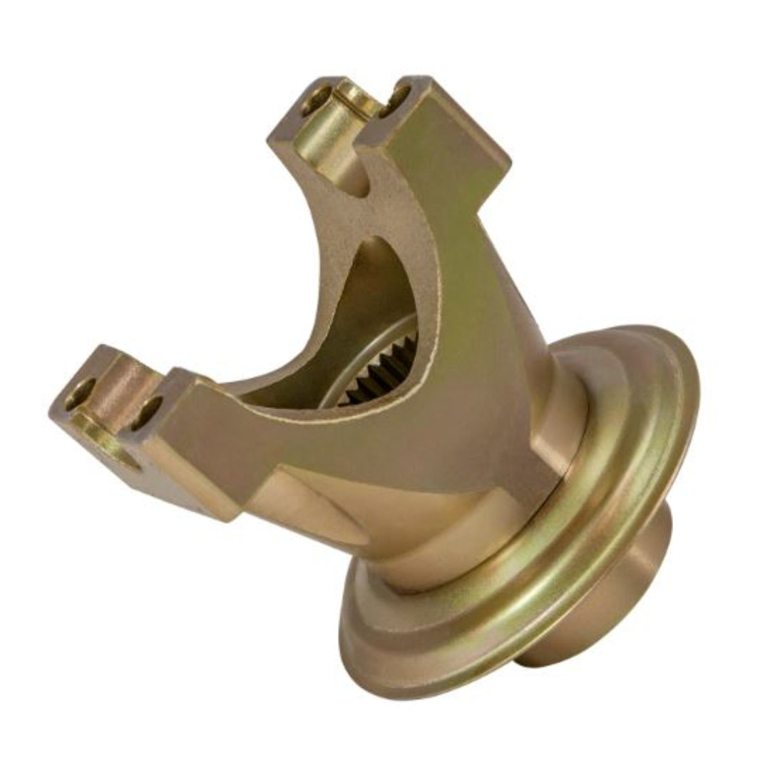 Steel pinion yoke with 1310 series u-joint, front view