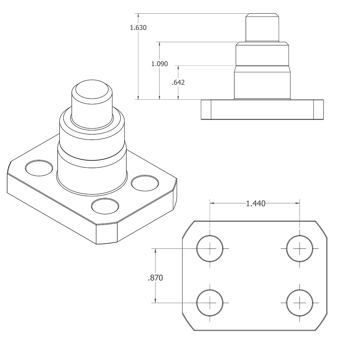 King Pin Cap, Dana 30, 1966-71 Ford Bronco