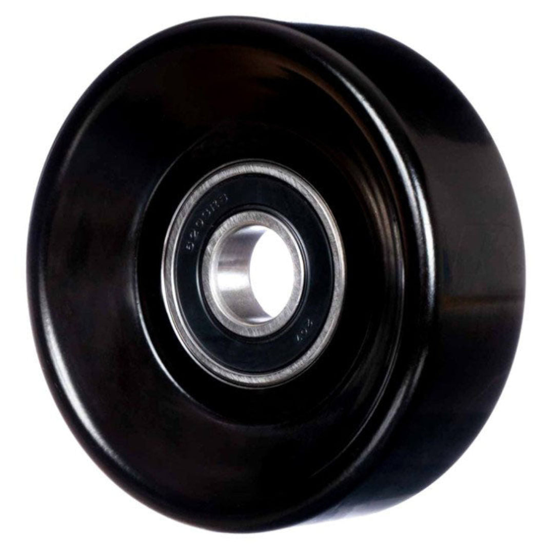 Chrome idler pulley for 5.0L engine, front view