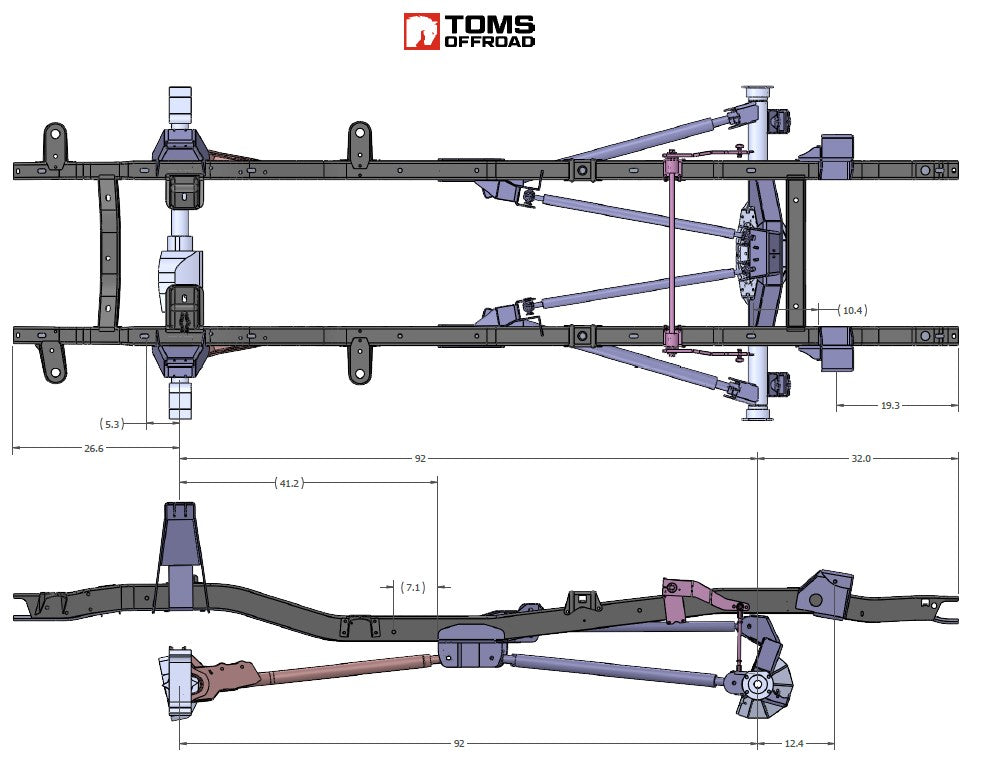 Rear Triangulated 4-Link Conversion Kit for Coil-Over Shocks