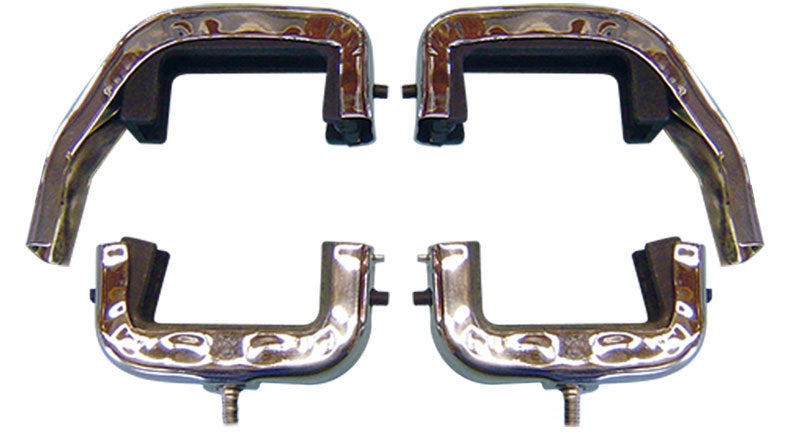 4 Core Radiator Brackets & Bushings, Stainless Steel, 289/302/351w V8