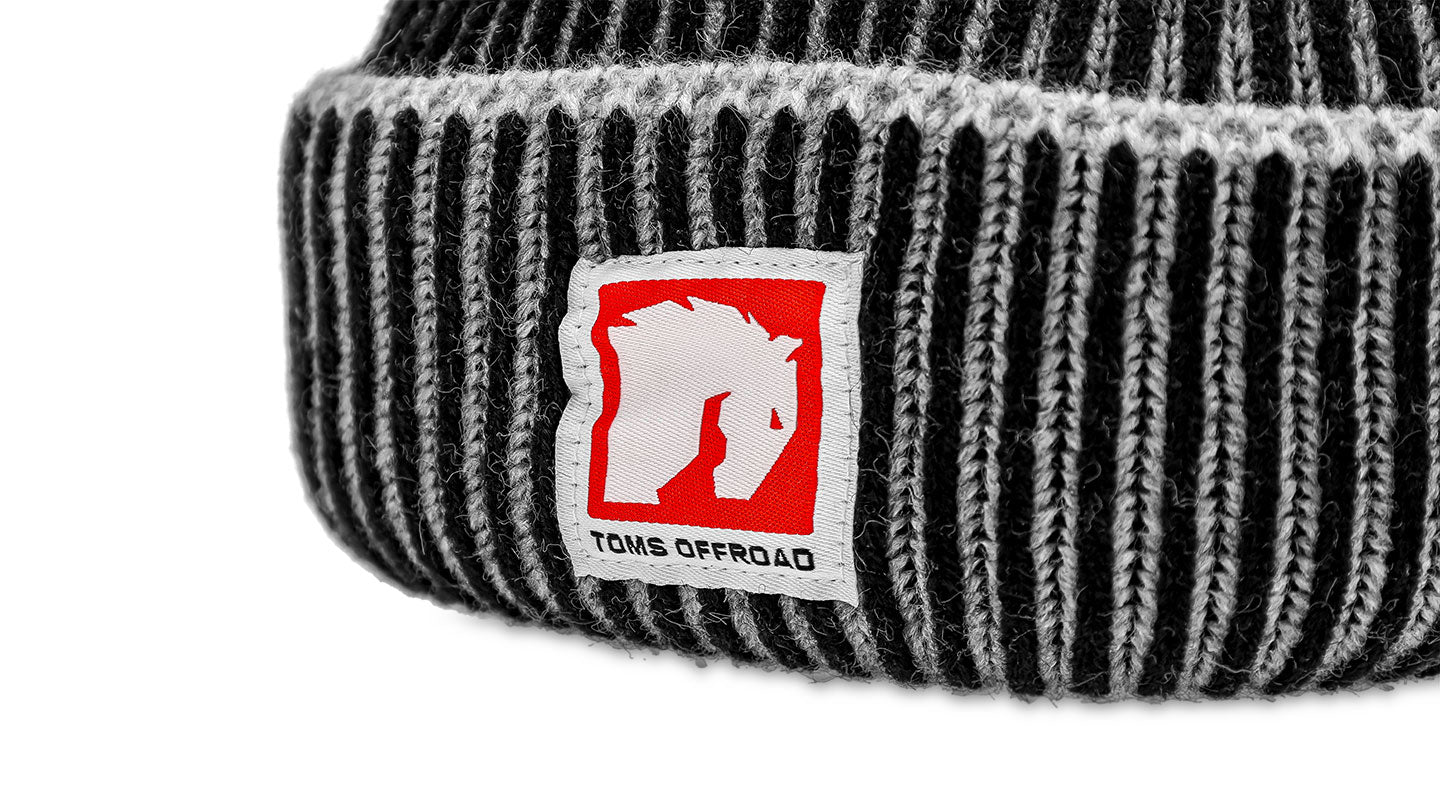 TOMS OFFROAD Logo Beanie - Black/Gray - One Size Fits All