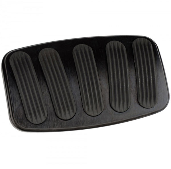Black Billet Aluminum Large Brake Pedal Pad w/Rubber Grips, 76-77 Ford Bronco