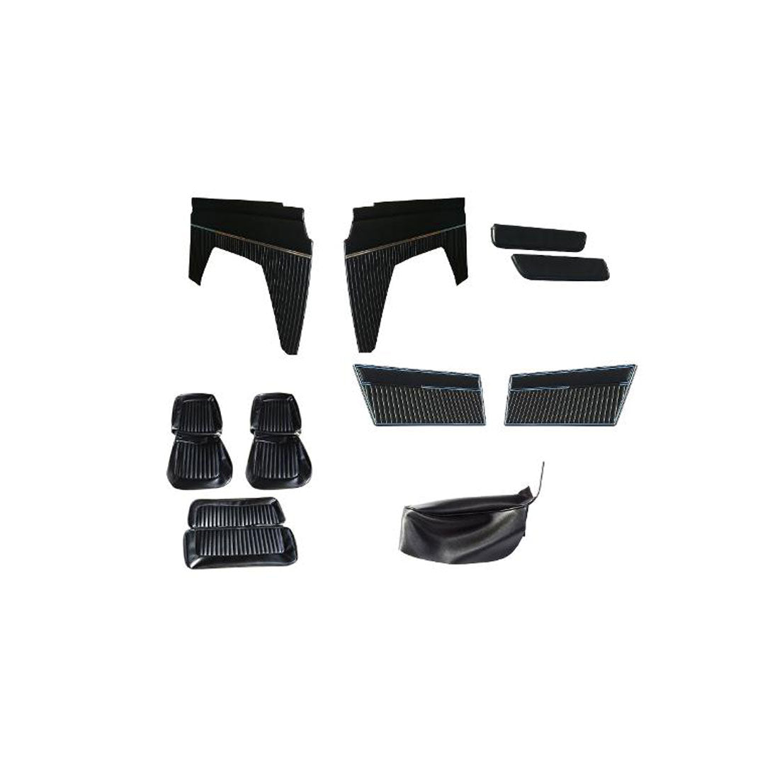 Black Vinyl Interior Trim Kit for Hard Top, 1968-76 Ford Bronco