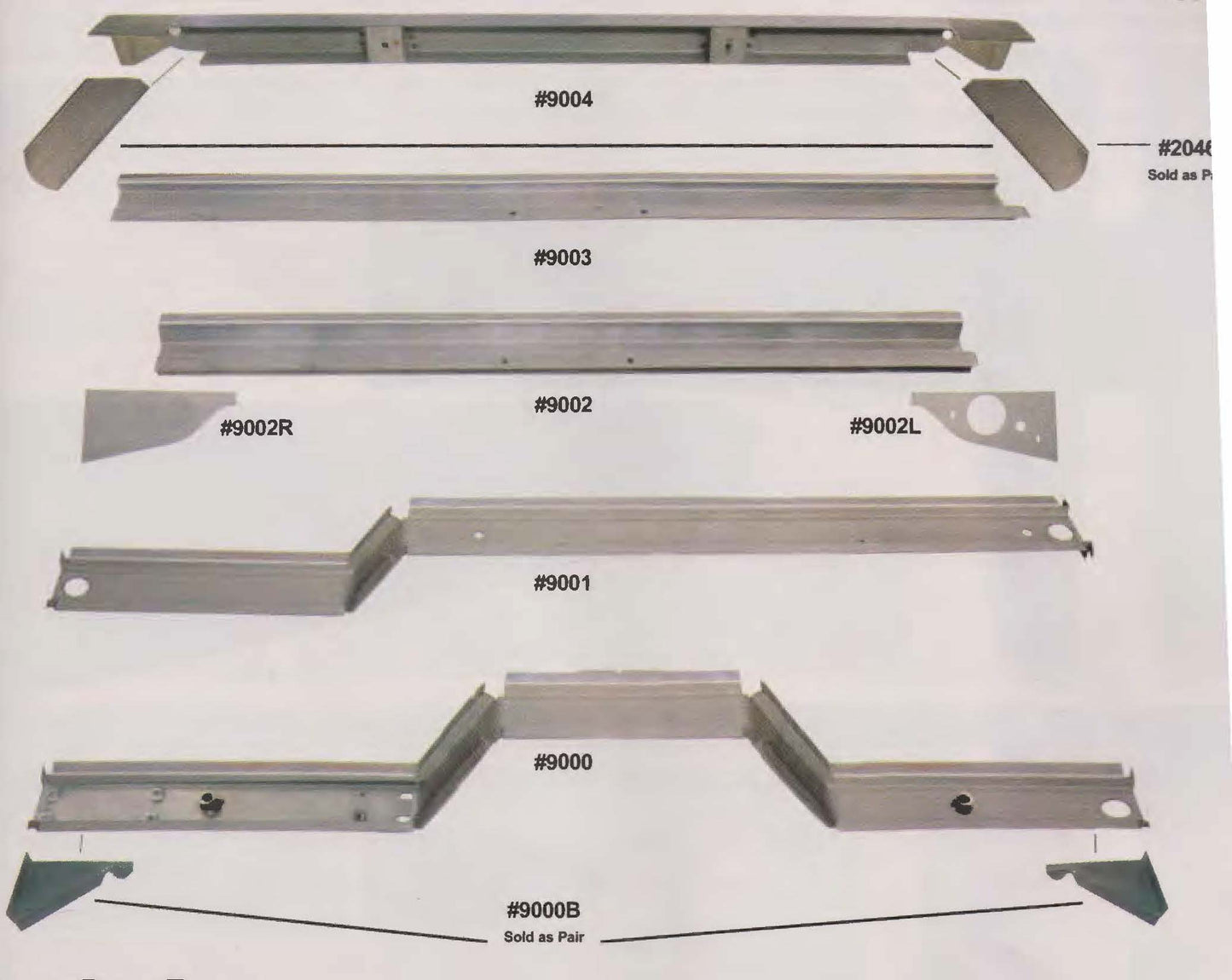 Floor Pan Support Crossrail, Front of Bed