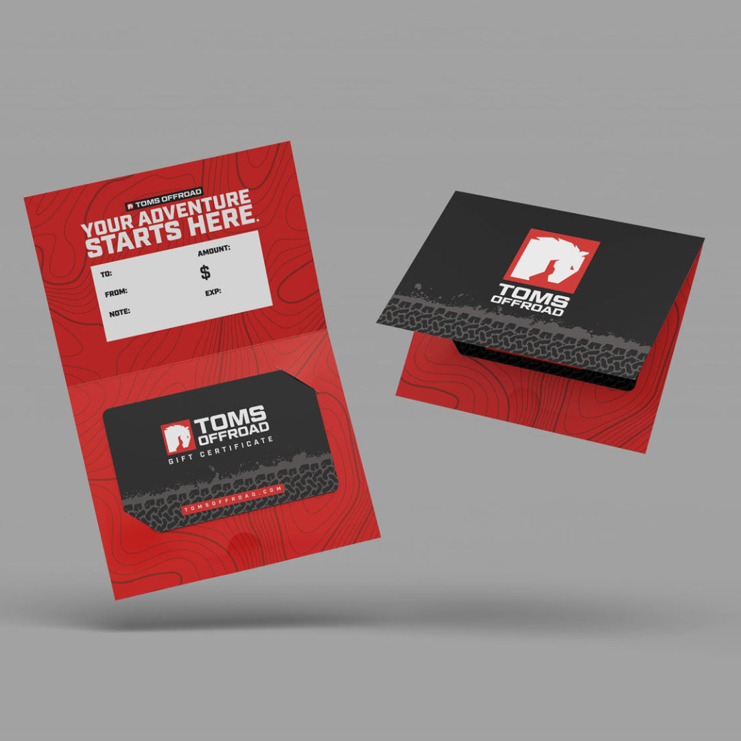 TOMS OFFROAD gift card mockup