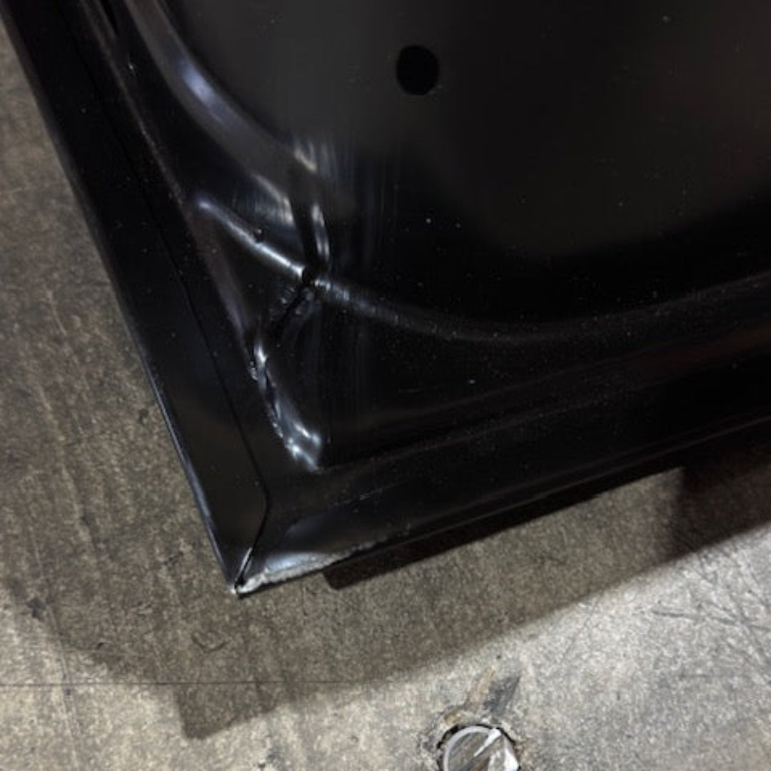 Bronco passenger side lower door shell with blemished finish, side view