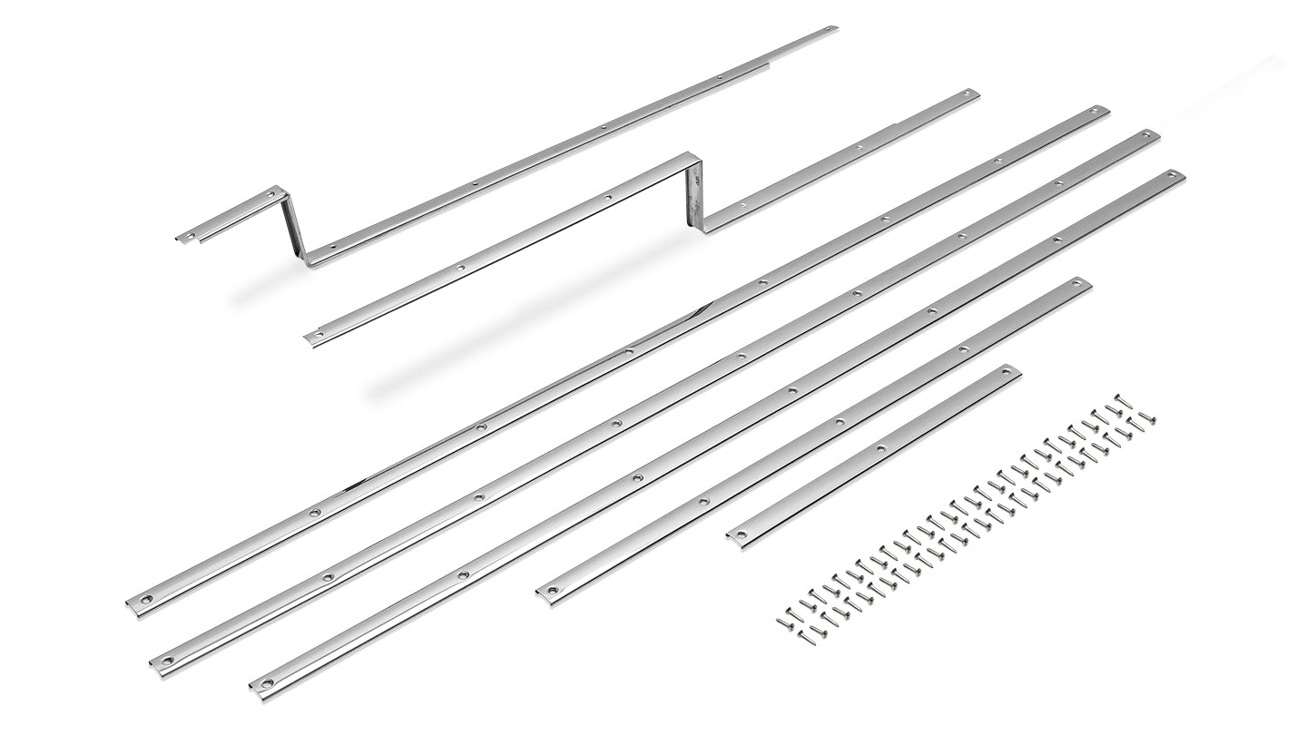 Polished Carpet Hold Down Strips w/Tailgate Strips