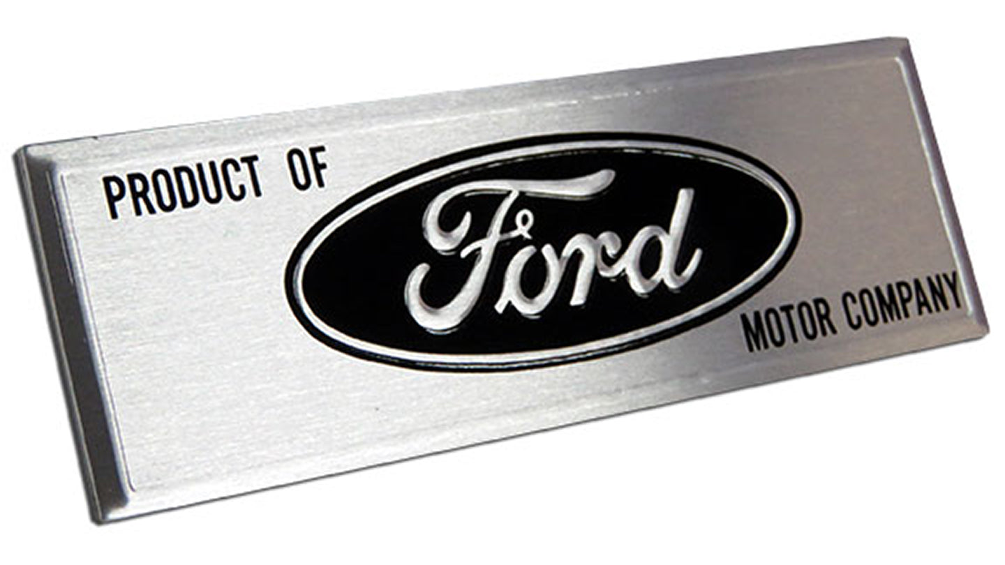 Black Ford Sticker Emblem for Inner Rocker, 66-77 Ford Bronco