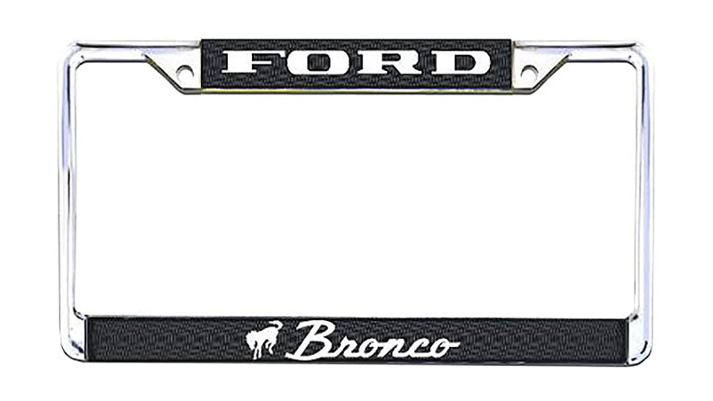 Bronco Script License Plate Frame