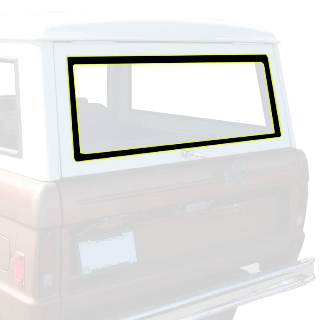 Liftgate Window Seal, Slotted for Chrome, 66-77 Ford Bronco