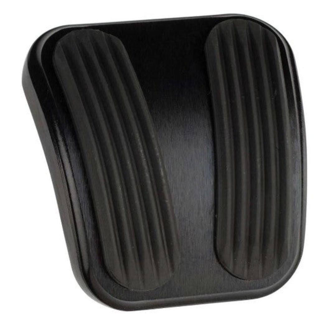 Black Billet Aluminum Emergency Brake Pedal Pad w/Rubber Grips, 66-77 Ford Bronco