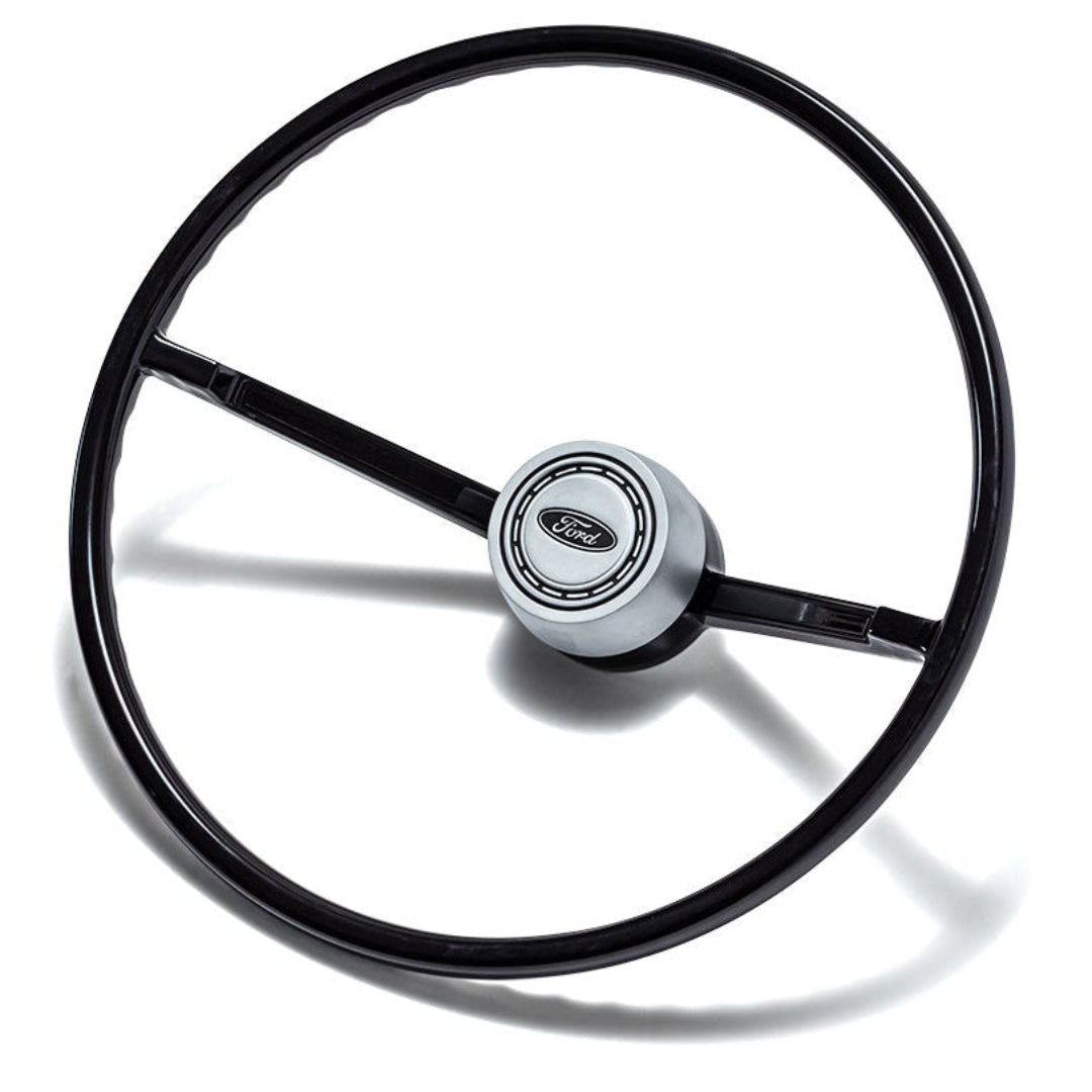 Steering Wheel - OE Style w/Argent Horn Button, 66-77