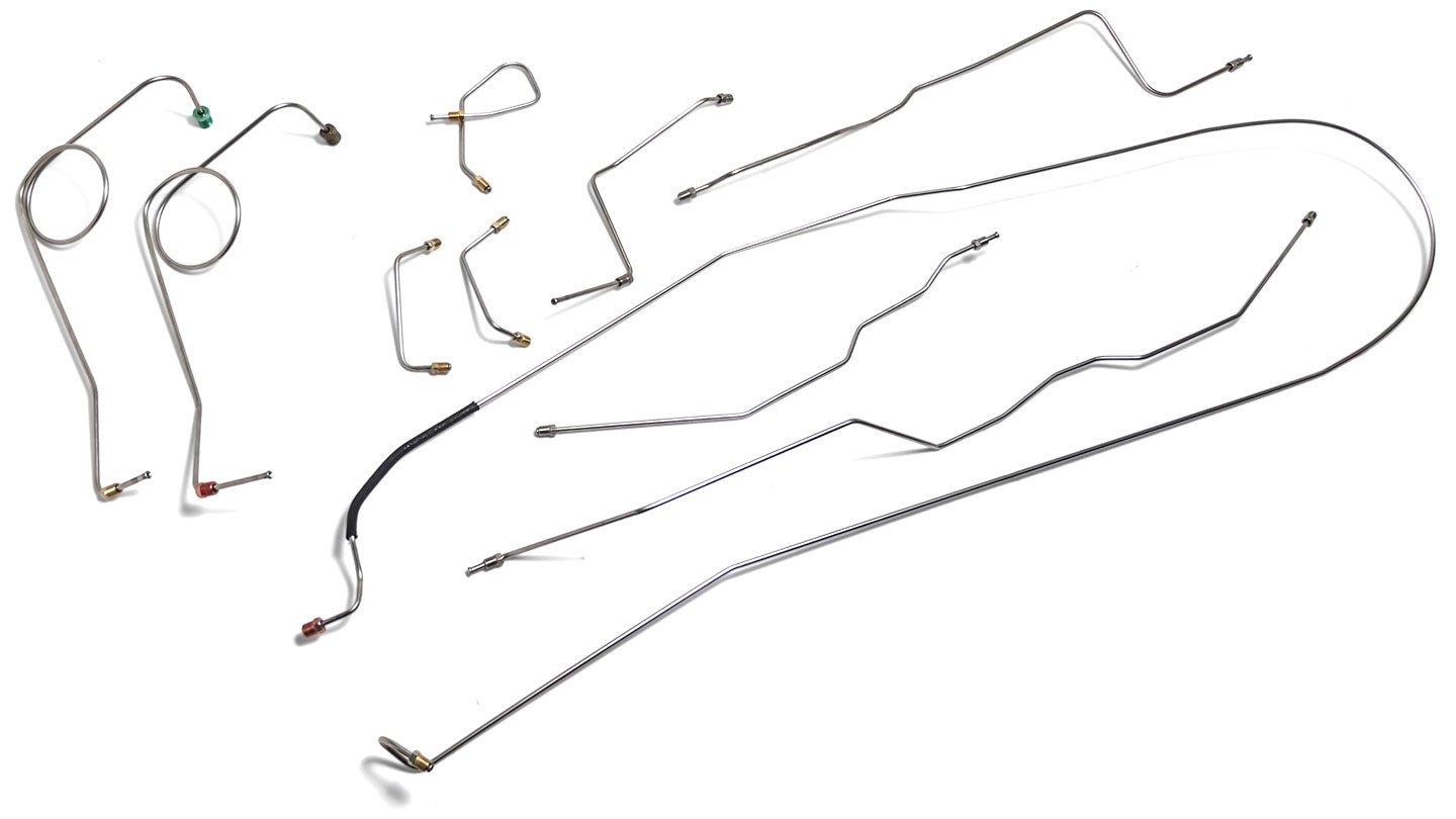Brake Line Set - Dana 30, Stainless Steel, 67-71 Ford Bronco