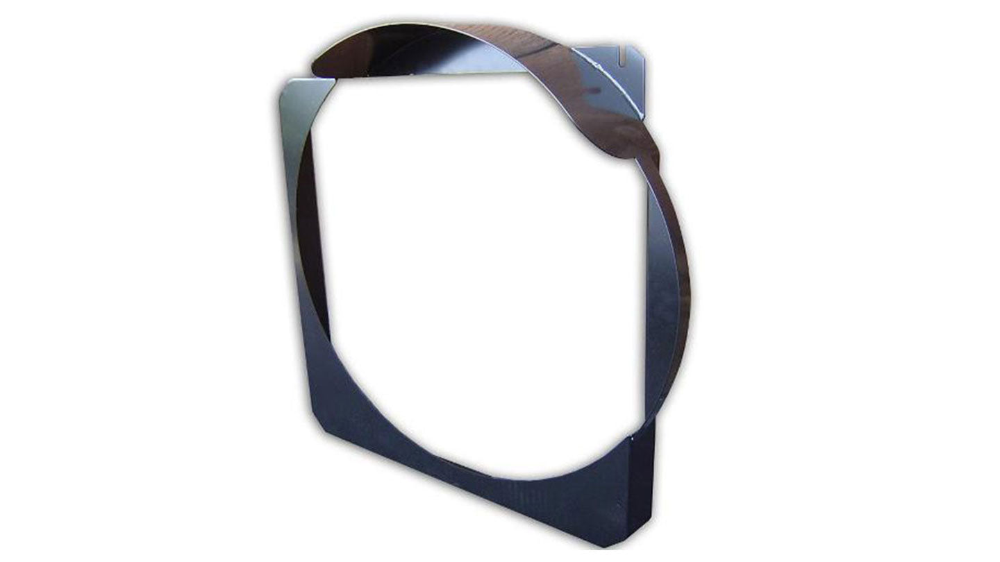 V8 Radiator Fan Shroud, Powder-Coated Steel, 66-77 Ford Bronco