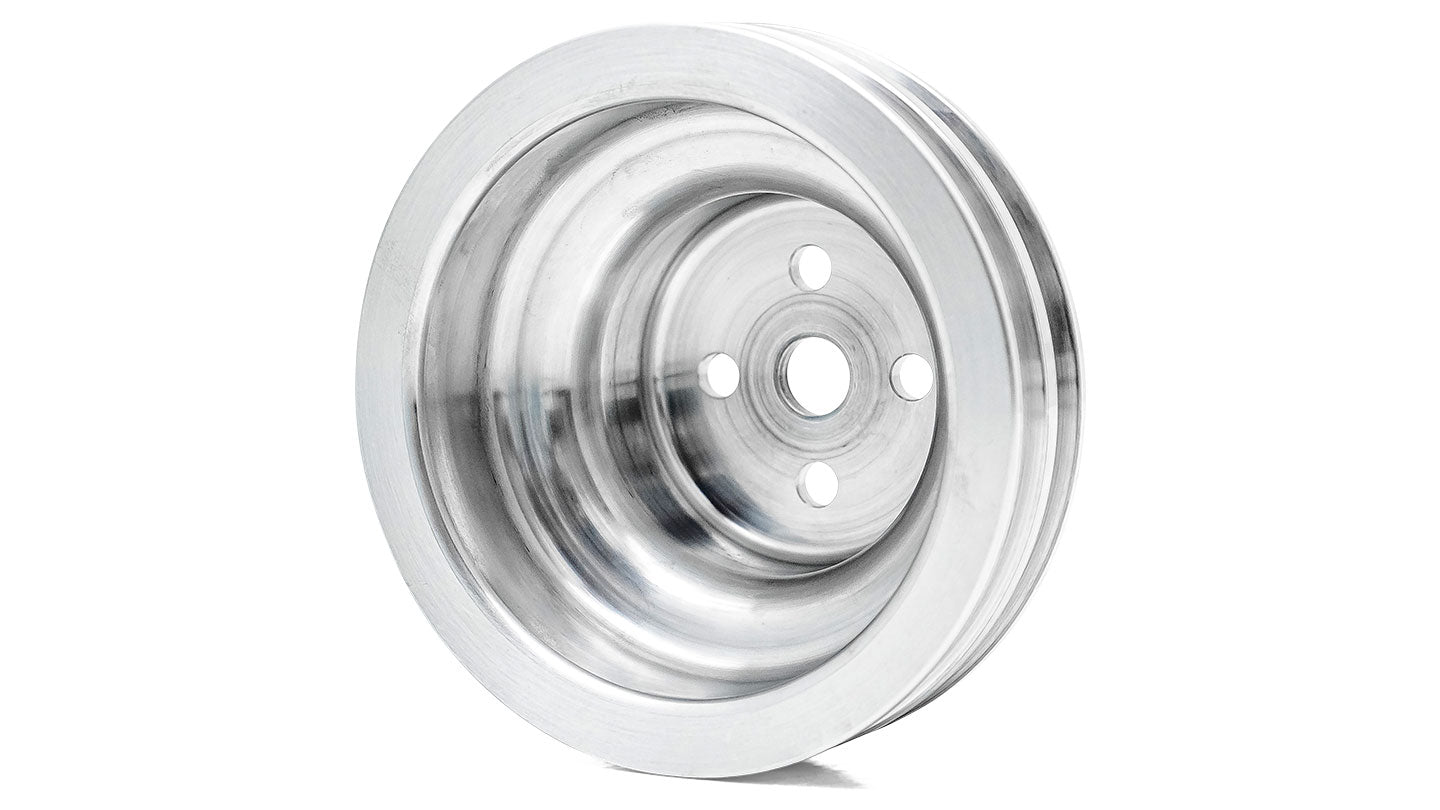 Billet Aluminum Water Pump Pulley, Dual Groove, 66-77 Ford Bronco