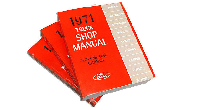 1971 Ford Truck Factory Shop Manual 5-Volume Set – Detroit Iron Paper Reprint