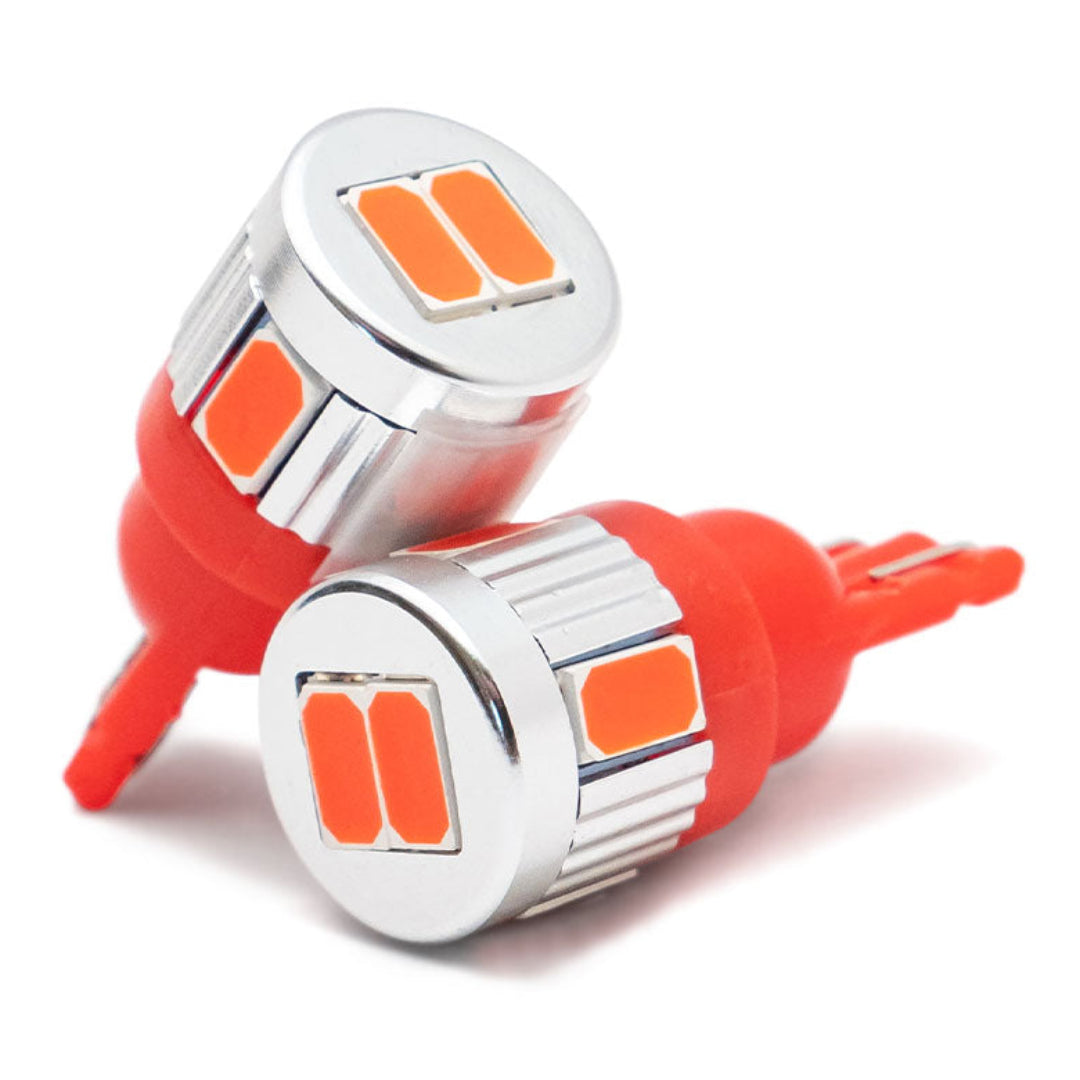 Rear Red LED Marker Lens Light Bulbs, Pair