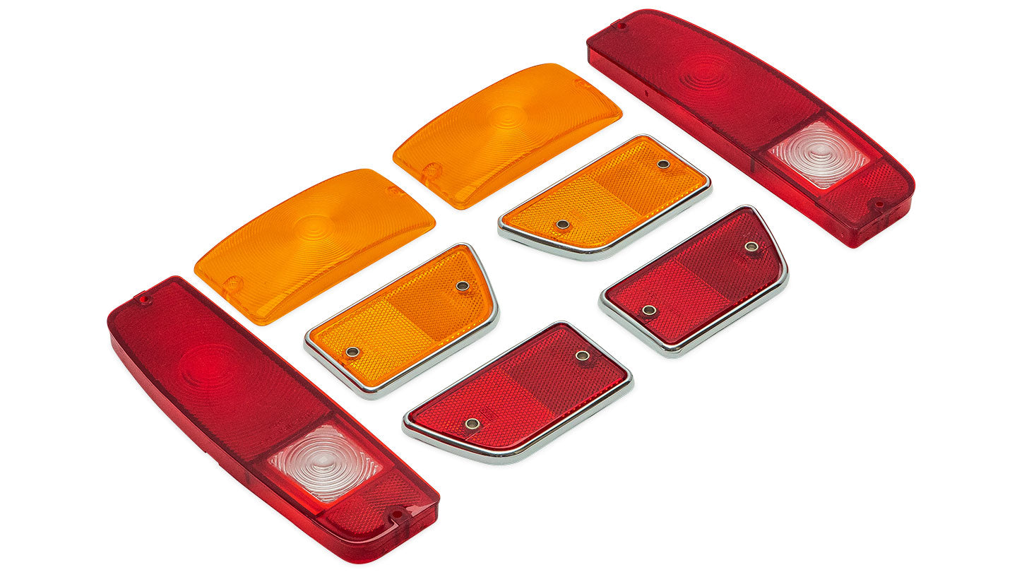 Outer Lens Kit - Taillights, Side Reflectors, Turn Signals, 1969 Ford Bronco