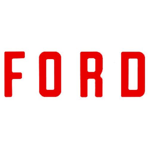 Ford Grille Letters - Black Chrome w/ Red Insert - 1966-77 Ford Broncos Ford Grille Letters - Black Chrome w/ Red Insert - 1966-77 Ford Broncos