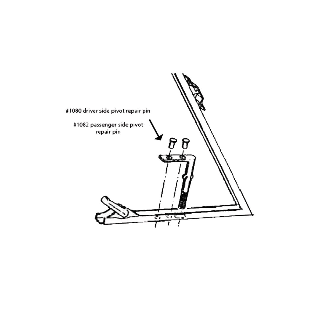 Driver Vent Window Pivot Repair Pin, 1966-77 Ford Bronco