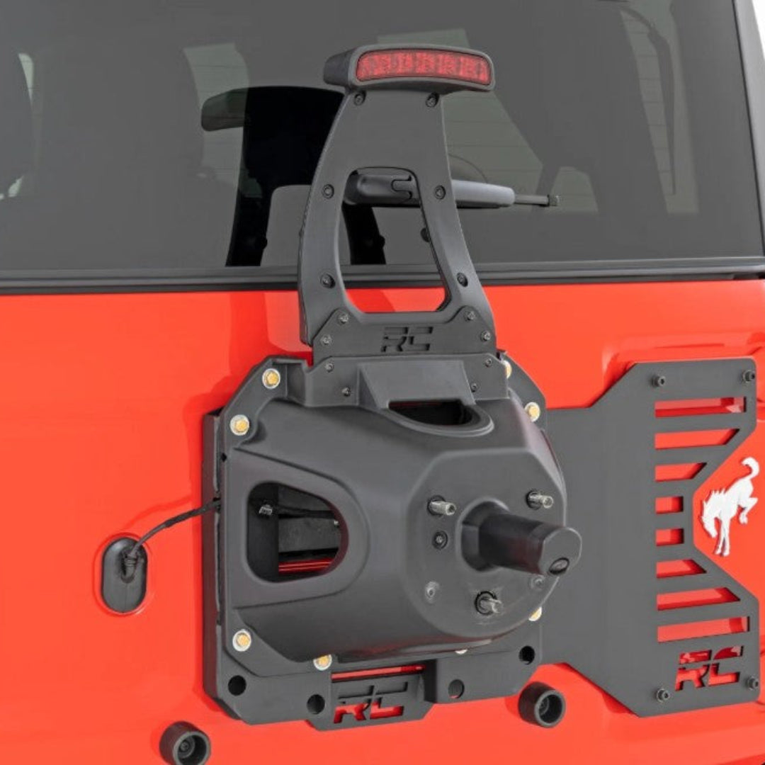Red LED third brake light extension for Ford Bronco, side view
