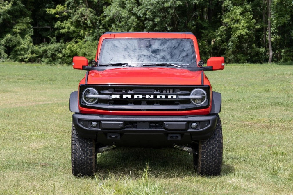 LED Ditch Light Kit - 3.5" Black Round Pair w/Amber DRL, 2021+ Ford Bronco