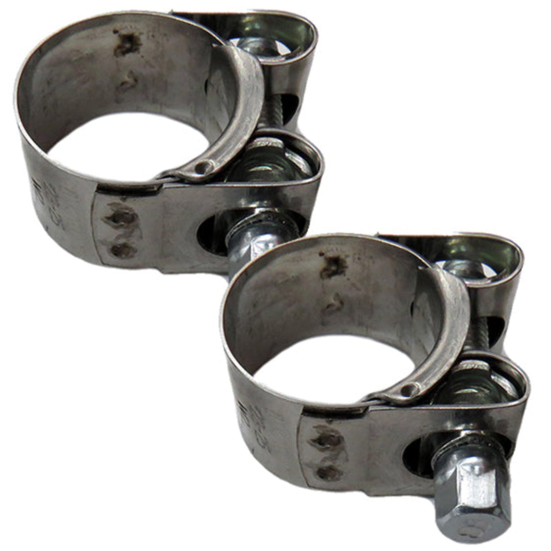 Thermostat Bypass Hose Clamps - Stainless Steel, Pair