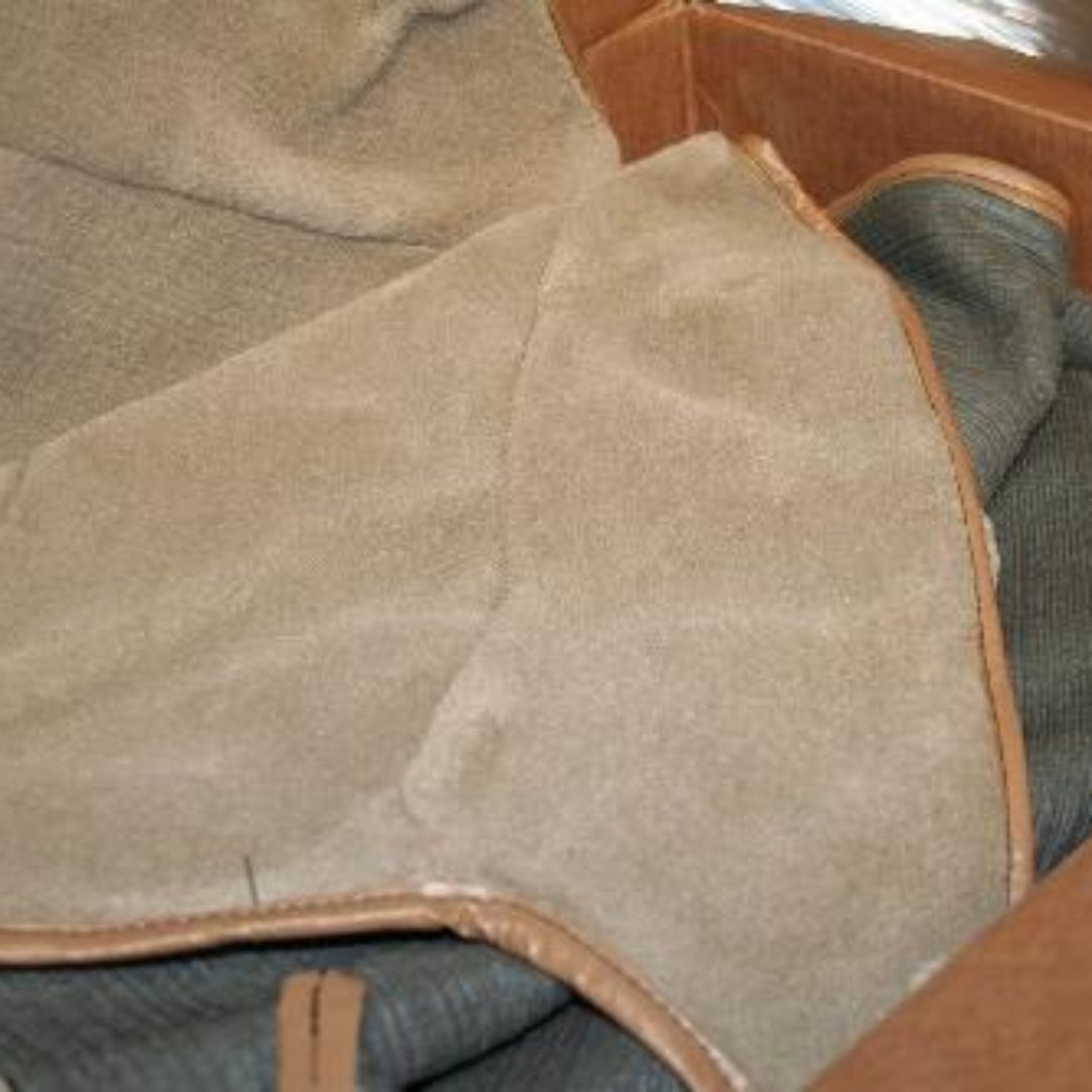 Tan full carpet kit for classic Ford Bronco, close-up texture shot