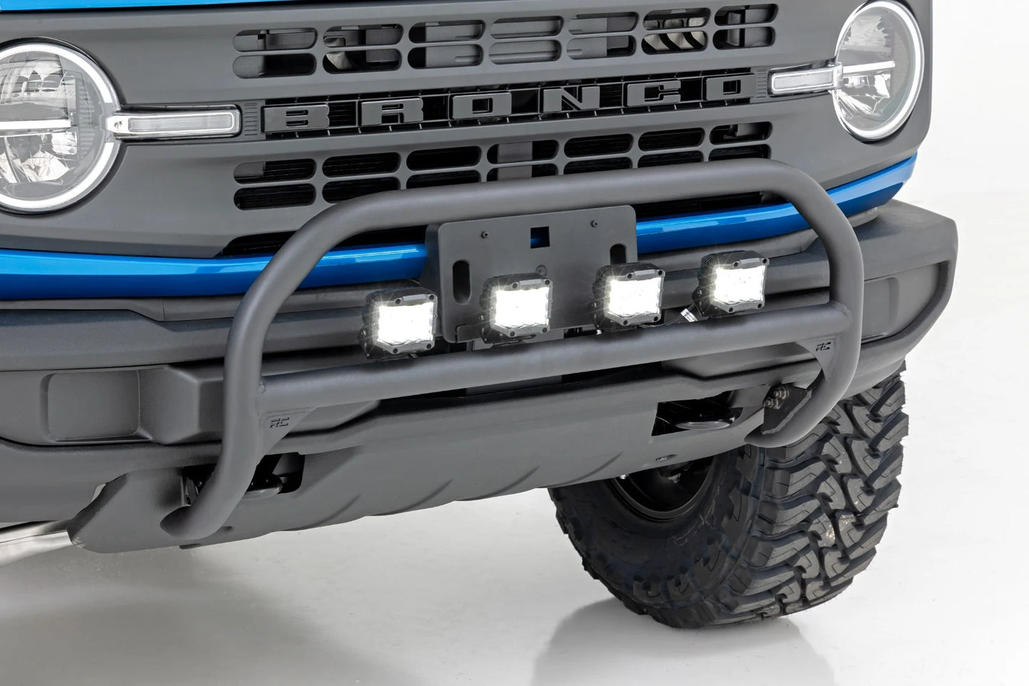 Nudge Bar With Chrome Single Row LED Bar, 2021+ Ford Bronco