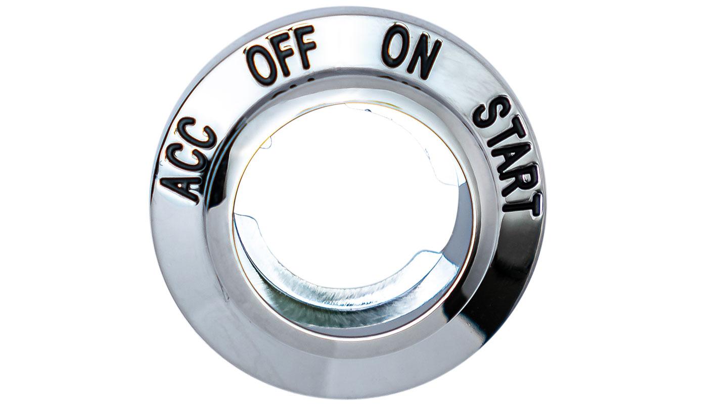 Ignition Starter Switch Chrome Bezel, 1966-77 Ford Bronco