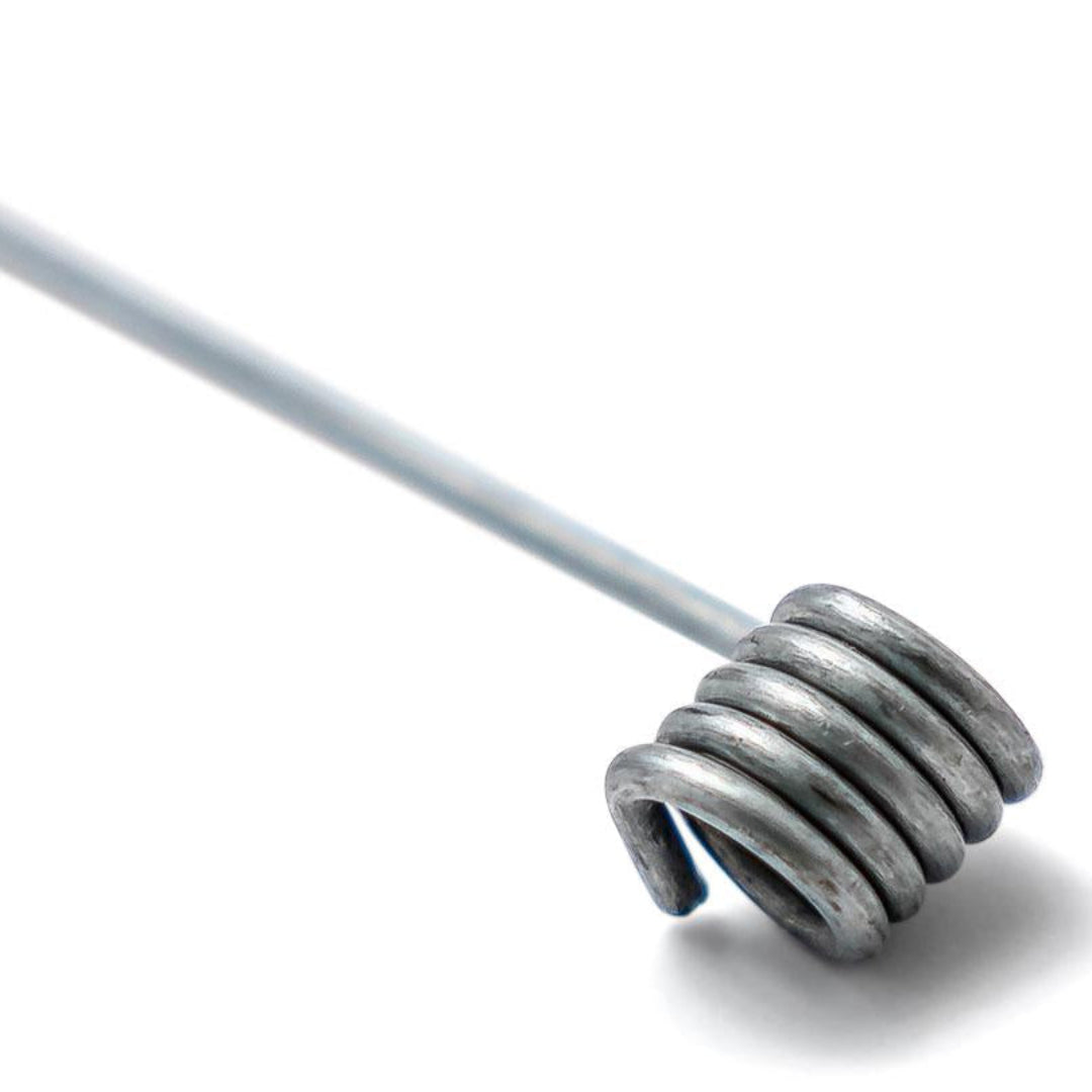 Black temperature control cable with plain bezel for classic Ford Bronco, close-up detail