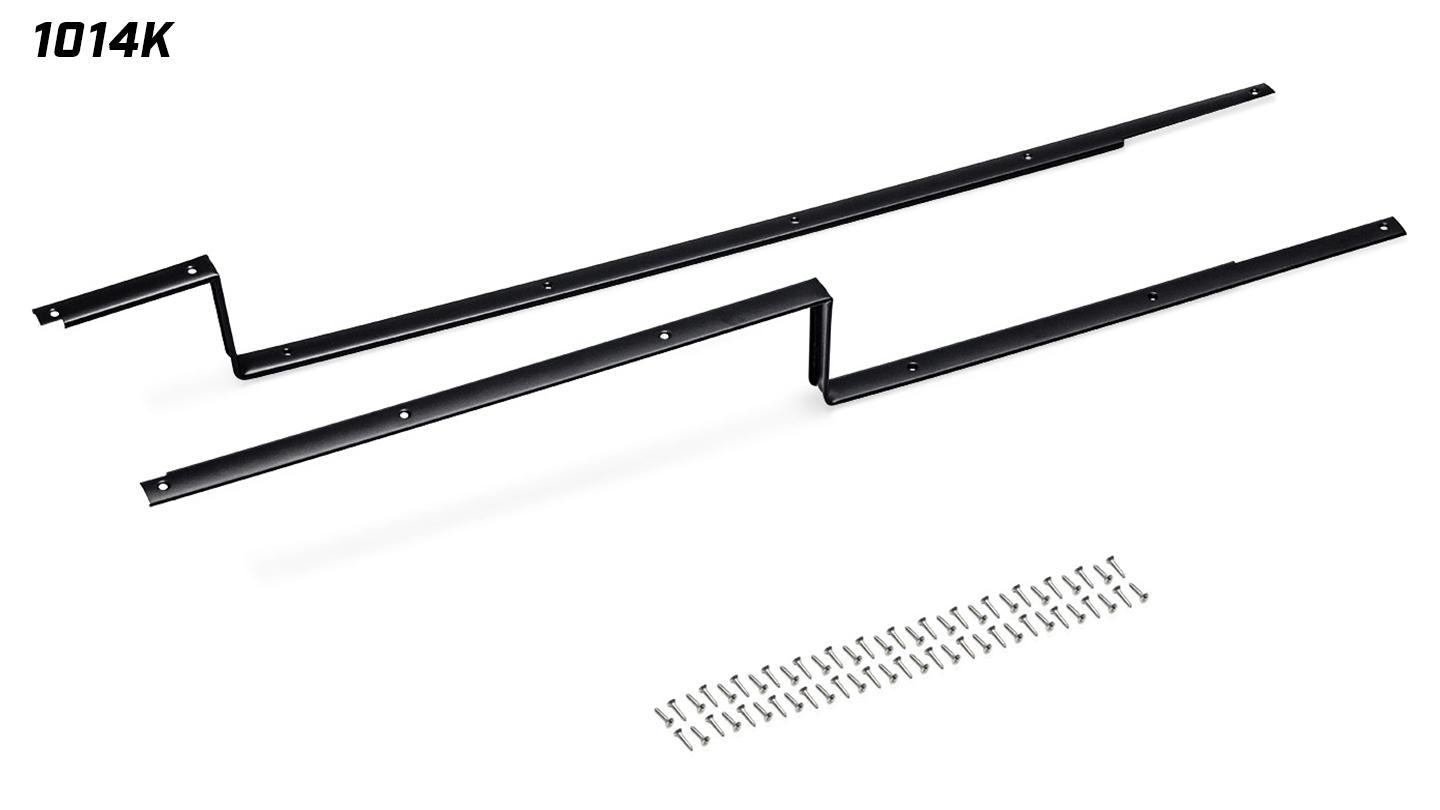 Carpet Hold Down Strips - Driver & Passenger, Polished Stainless Steel or Black EDP