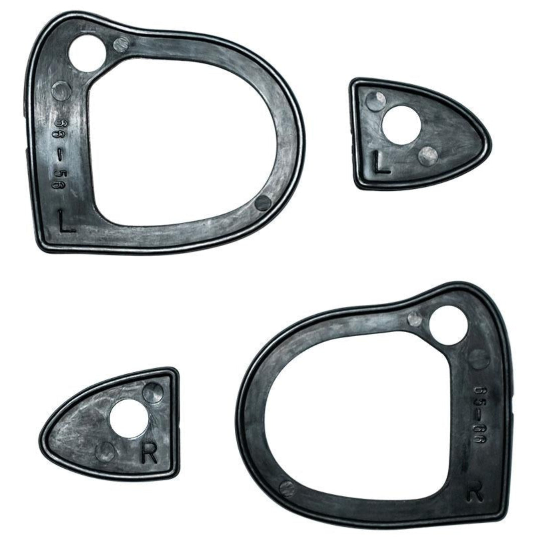 Pair of black rubber door handle gaskets for Ford Bronco, side view
