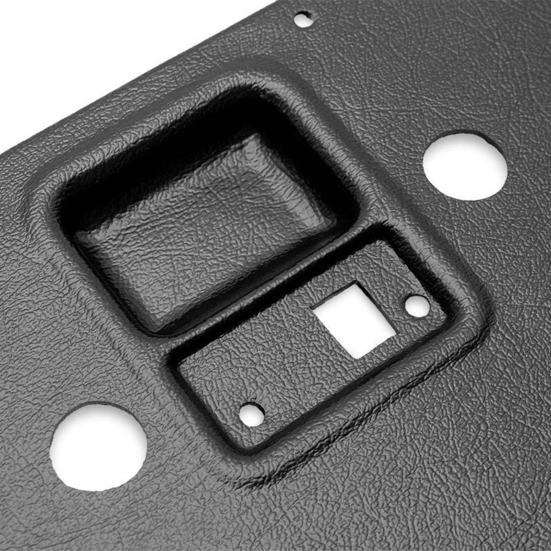 Black smooth plastic door panels for classic Ford Bronco, side view