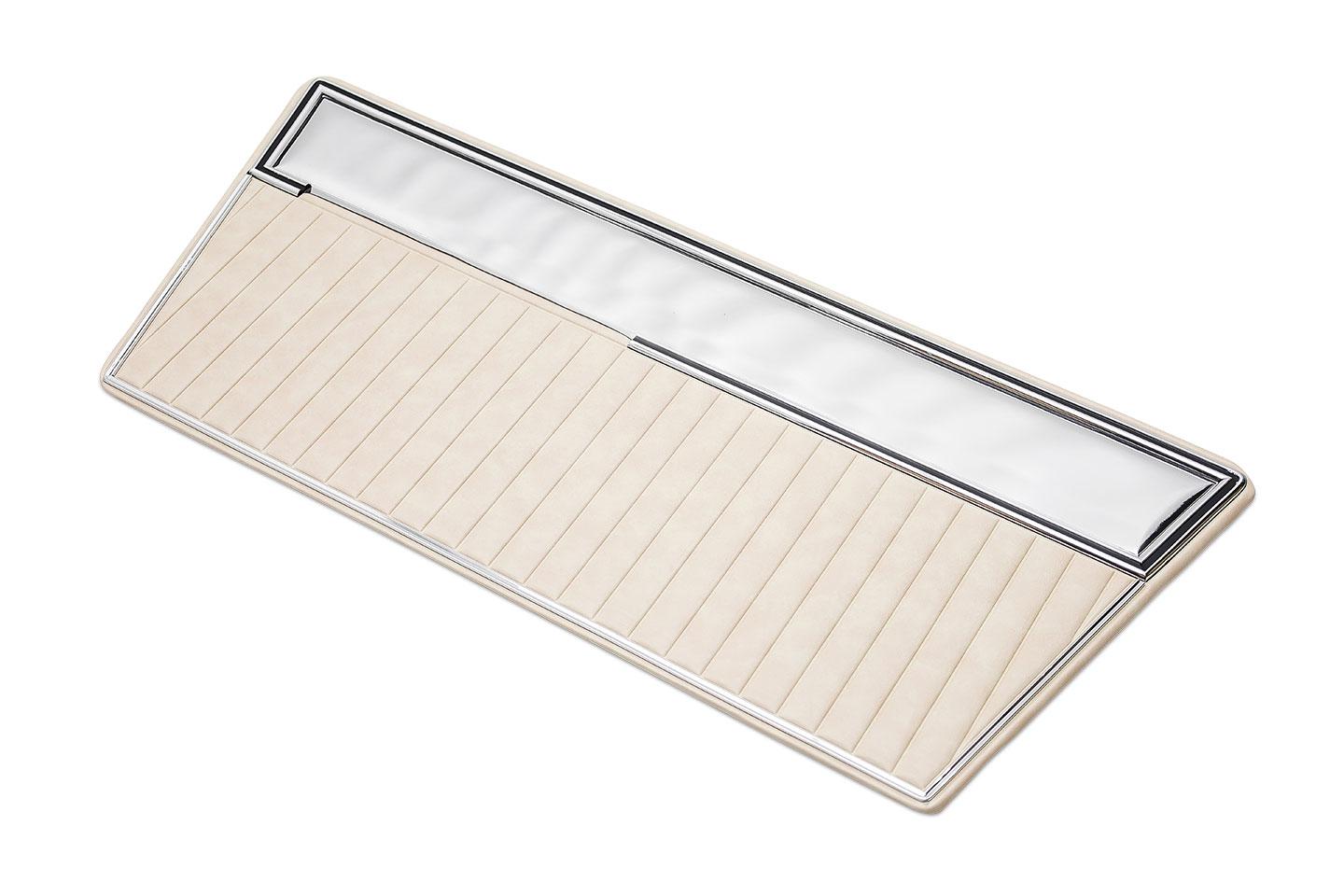 Door Panels - Deluxe, Parchment w/Mylar, Pair, 1968-77 Ford Bronco