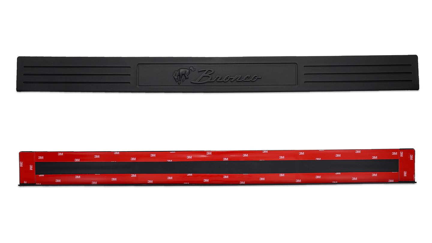Door Sill Plates - Black Plastic w/Bronco Script